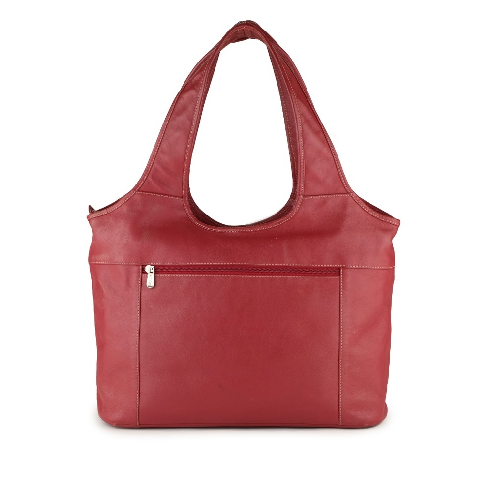 Piel Leather Laptop Hobo, Saddle